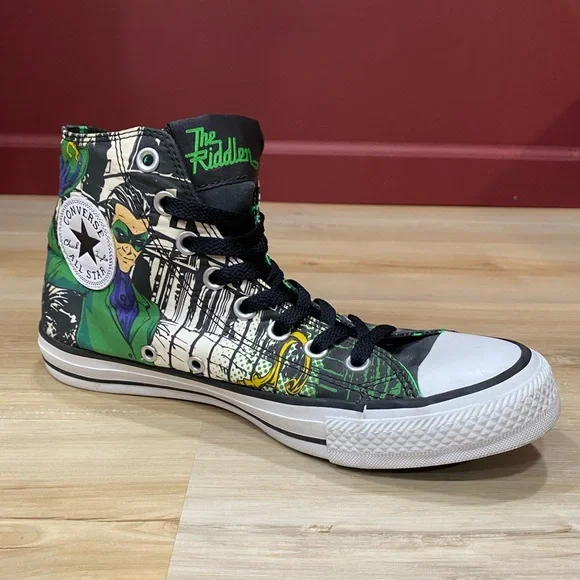 Converse Chuck Taylor ‘The Riddler’ DC Comics Batman High Top Sneakers 6.5/8.5